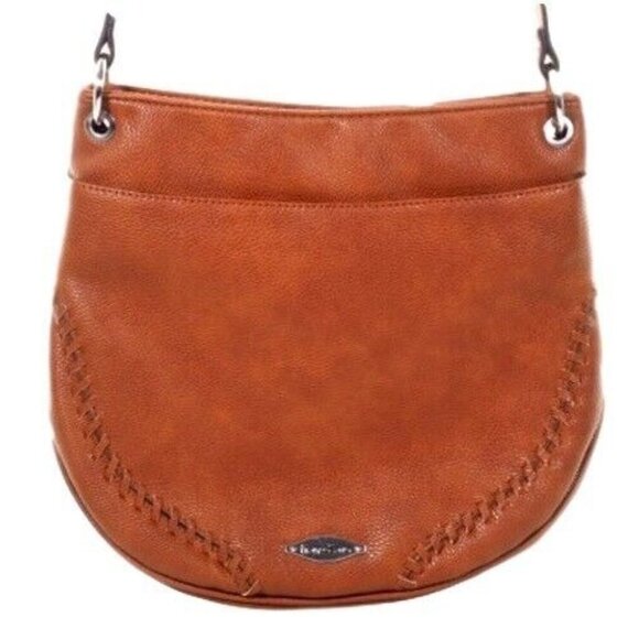 Franco Sarto Handbags - Franco Sarto Womens Purse Saddlebag Brown Cognac Shoulder Strap Handbag